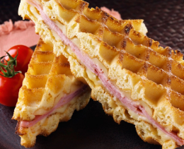 Deli Ham-Sliced Waffle Bites Recipe